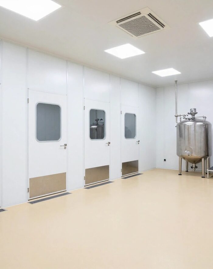 ISO 8 temiz oda içinde paslanmaz karıştırma tankları ve servis platformu ISO 8 temiz oda içinde paslanmaz karıştırma tankları ve servis platformu